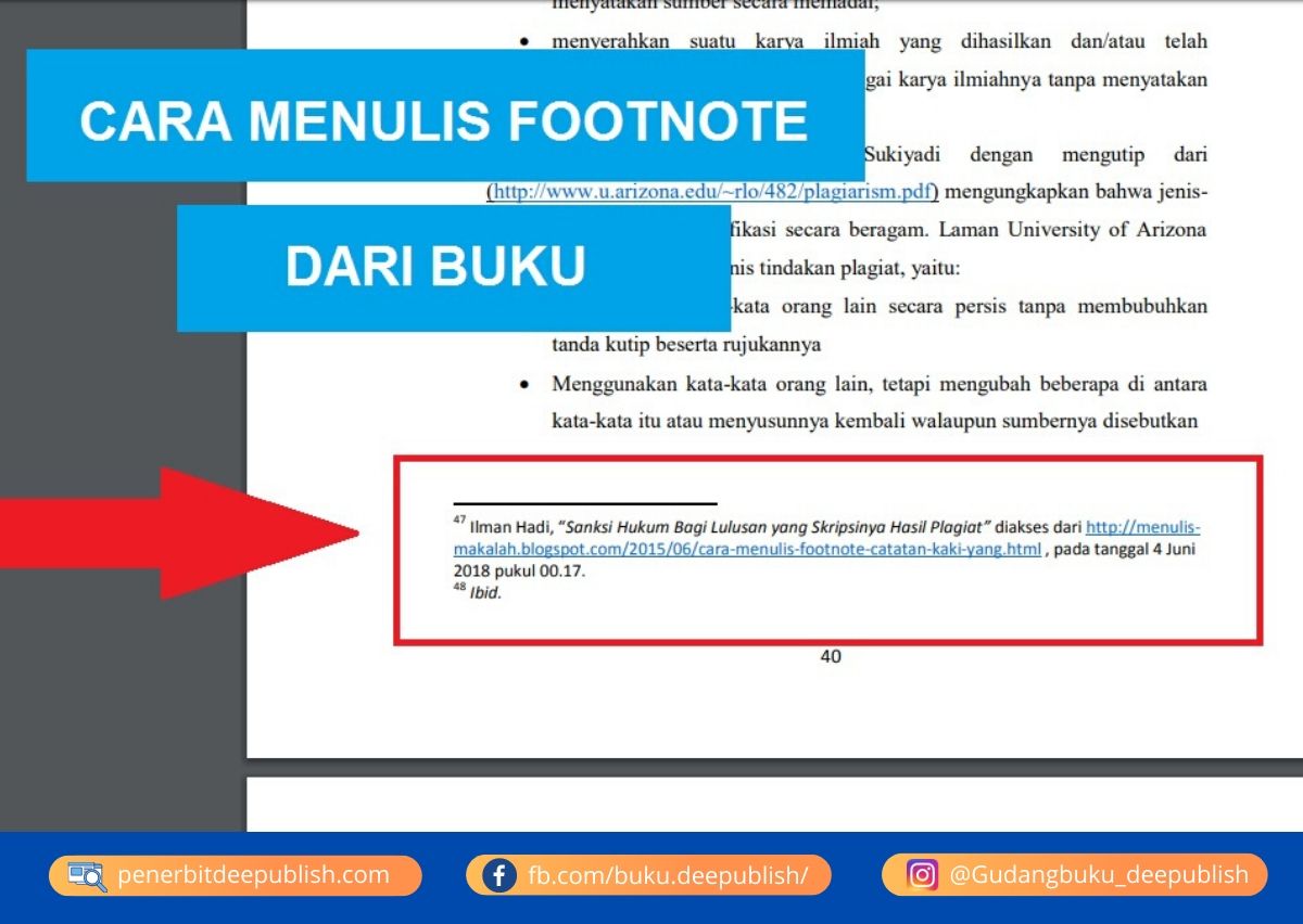 Cara Membuat Footnote Dari Buku Disertai Contohnya Deepublish Store