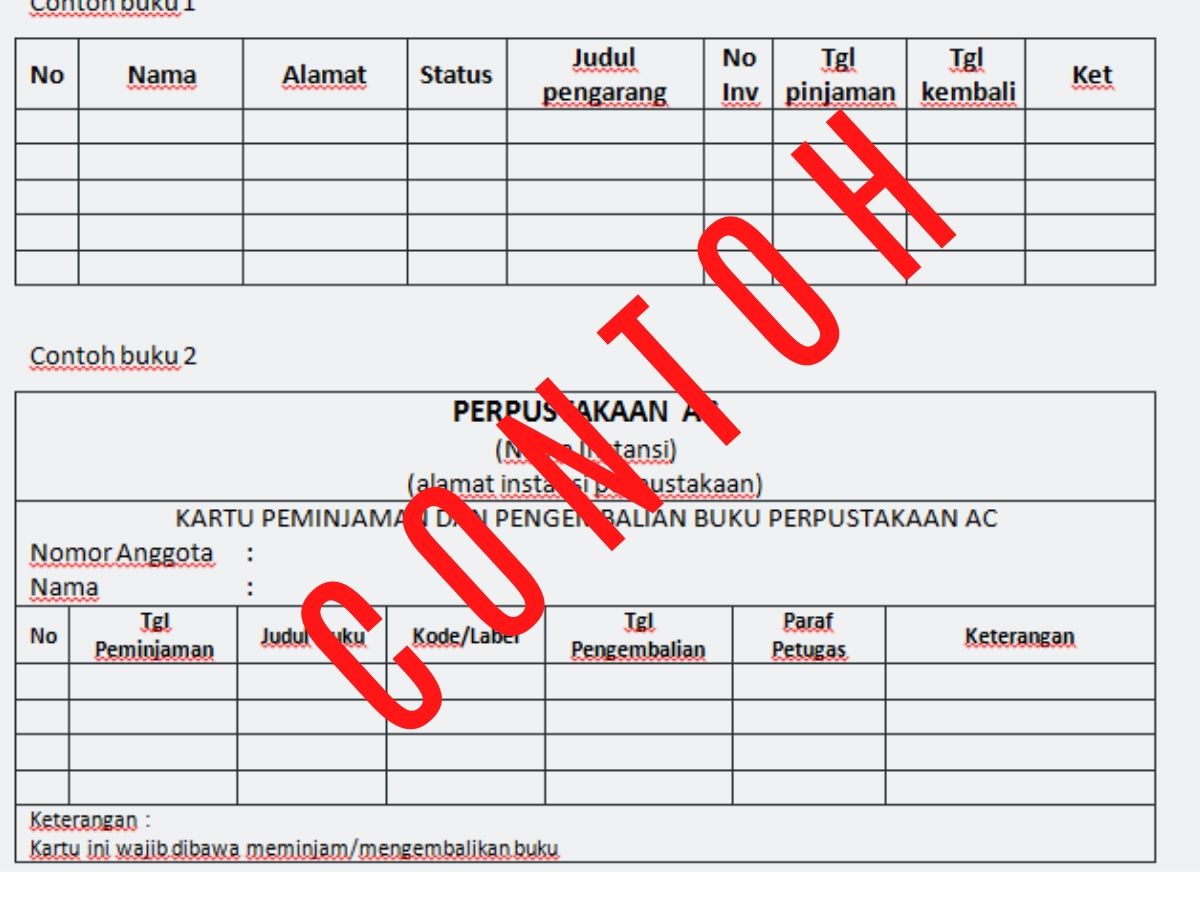 Contoh Buku Peminjaman Perpustakaan Download Deepublish Store